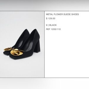 Zara new with box / never worn suede pumps 3.5 inch size 8